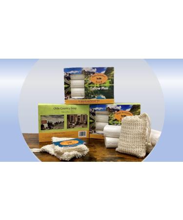 Original 8-Bar Box: Natural Unscented Soap Bars with Complimentary Sisal Fiber Bag | Tallow Plus - 5 oz Each | International Shipping Available - Buy Online on GoSupps.com