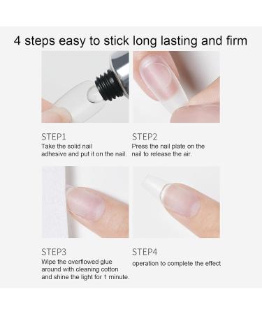 Solid Nail Gel - Nail Extension Gel Portable Nail Tips Solid Gel Press on Nails Solid Glue Gel for Fake Nails Curing Needed Home Use Kshsaa - Buy Online on GoSupps.com