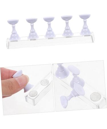 POPETPOP 2 Sets Nail Checkerboard Practice Nail Tip Holder Press on Nail Kit Nail Stand Nail Tip Stand Fake Hands to Practice Fake Nails Paint Holder Practice Tools White Manicure Magnet 2.5x1.4x1.4cm White - Buy Online on GoSupps.com