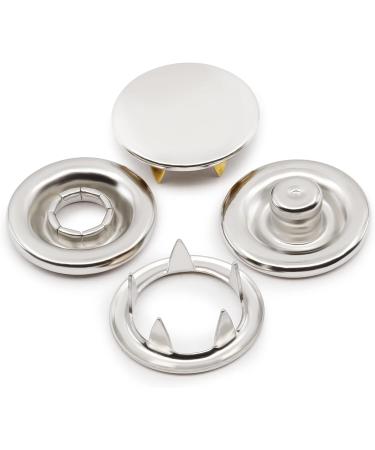 Dritz 981-65 Heavy Duty Snap Fasteners Nickel Size 24 (5/8-Inch) 6-Count - Snap Fasteners Nickel - Buy Online on GoSupps.com