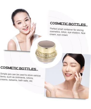 MAGICLULU Cream Bottle Refillable Face Cream Container Hair Elastics with Flowers Plastic Container with Lid Containers for Beads Plastic Vials Hand Soap Bottle Travel Pp Sample Holder Glass 6X5.5X5.5CM Golden - Buy Online on GoSupps.com