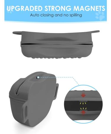 Gobeigo Silicone Dog Treat Bag & Training Clicker - Magnetic Closure for Treats Puppy Training & Dog Walks - Gray Hip Belt Fanny Pack - Buy Online on GoSupps.com