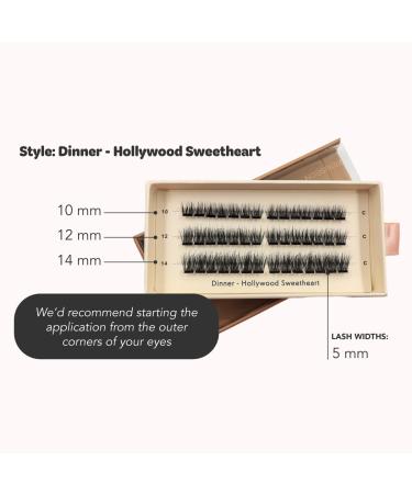 Lazy Lashes Dinner Hollywood Sweetheart | Pre-Adhesive Instant Press-On Lash Clusters | No Glue | Easy Application | Lasts 3-7 Days | Shop Now - Buy Online on GoSupps.com