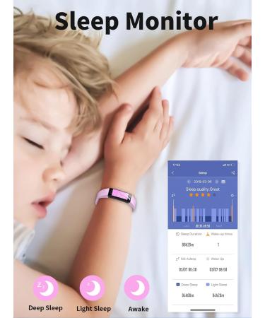 Shop Digehot Fitness Bracelet for Kids | Heart Rate & Sleep Monitor | 11 Sports Modes Activity Tracker - Green & Pink - Buy Online on GoSupps.com