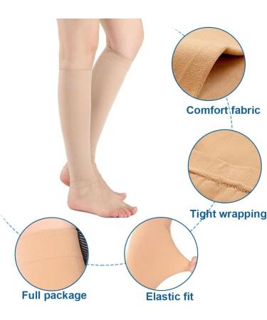 Ggufay 4 Pairs Compression Stockings for Calves - Medical Gradient Compression 20-30 mmHg for Varicose Veins & Edema - Unisex Comfort - Buy Online on GoSupps.com