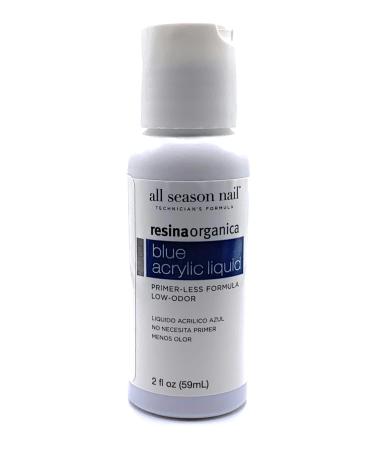 All Season Nail Resina Organica Blue Acrylic Liquid Primer-less Formula Low-Odor 2fl.oz