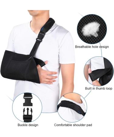 Buy Arm Sling - Breathable Shoulder Immobilizer for Broken Arm Rotator Cuff Injury & Fracture Pain Relief - International Shipping Available - Buy Online on GoSupps.com
