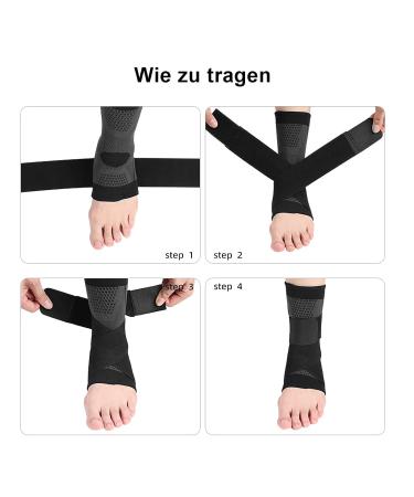 Adjustable Ankle Bandage - 2 Pieces Elastic Foot Support | Breathable & Comfortable - Buy Online on GoSupps.com