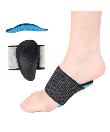 YIKANGHENG Foot Arch Supports - High Elastic Brace for Flat Feet - 1 Pair (Black) - Perfect for Left & Right Foot Support - Buy Online on GoSupps.com