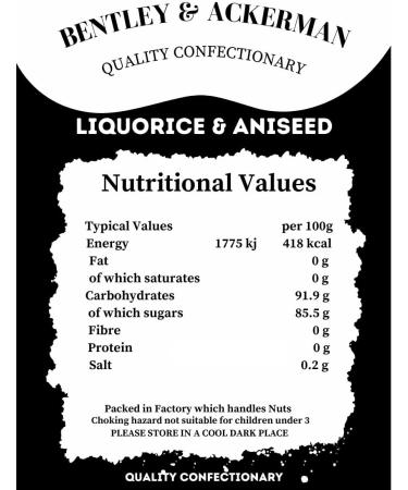 Liquorice & Aniseed - (440g) Original Liquorice & Aniseed Boiled Sweets in a Gift Jar By Bentley & Ackerman's Sweet Shop. - Buy Online on GoSupps.com
