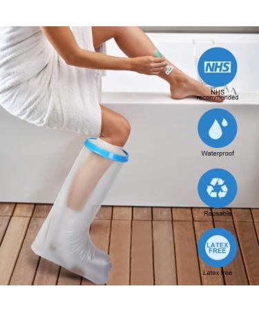 Haofy Waterproof Plaster Protection Leg Cover | Adult Shower Protector for Ankle & Leg Injuries | Durable & Comfortable Leg Wrap - 31.7 cm - Buy Online on GoSupps.com