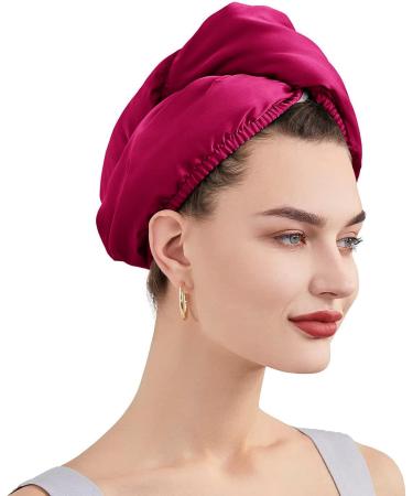 Buy Holiberty Coral Velvet Hair Drying Cap - Ultra Absorbent Fast Drying Towel Wrap for Women & Girls - Perfect for Long Curly Hair (Wine Red) - International Shipping Available - Buy Online on GoSupps.com