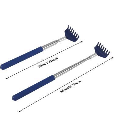 Olyee Stainless Steel Back Scratch - High-Quality Extendable 68cm Massage Tool (Blue) for Head & Body Relief - Buy Online on GoSupps.com
