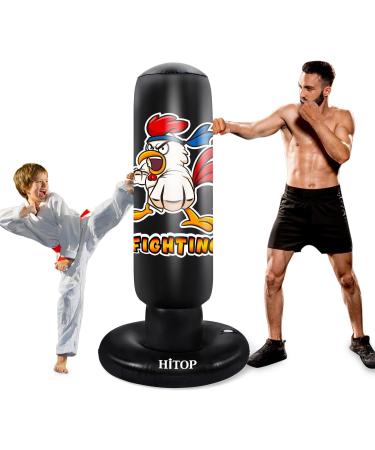 HITOP Punching Bag for Kids and Adults - Extra Large Heavy Duty Inflatable Boxing Bag with Stand - Perfect Karate Gift for Boys, Kids, and Men - Buy Online on GoSupps.com