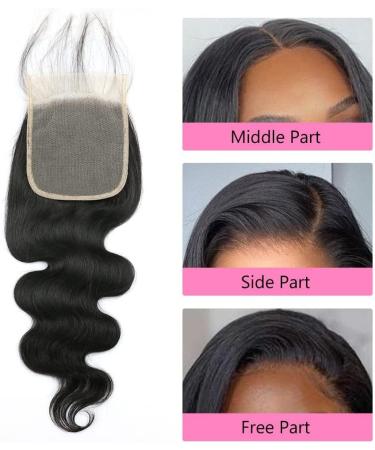 6x6 Hd Lace Closure 12 Inch Straight Human Hair Lace Frontal Deep Part Transparent Swiss With Baby Hair Pre Plucked 150% Density Unprocessed Virgin Human Hair For Women - Buy Online on GoSupps.com