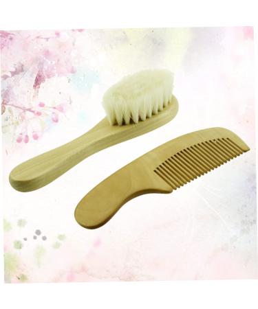 FOMIYES 2pcs Baby Grooming Kit with Bath Scrubber and Wooden Comb - Khaki - Buy Online on GoSupps.com