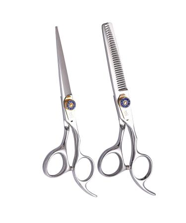 Hairdressing Haircut Kits 6 in Sets Salon Shear Hair Professional Sharp Hair Cutting Thinning Scissors Set Golden Screw