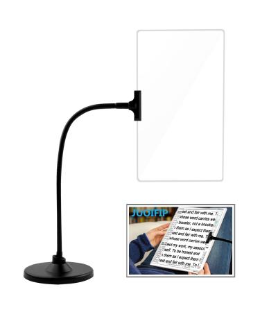 4X Magnifying Glass with Stand, 10"x6" Flexible Gooseneck Magnifying, Large Page Magnifier for Reading Small Prints & Low Vision Seniors with Aging Eyes Black 4X