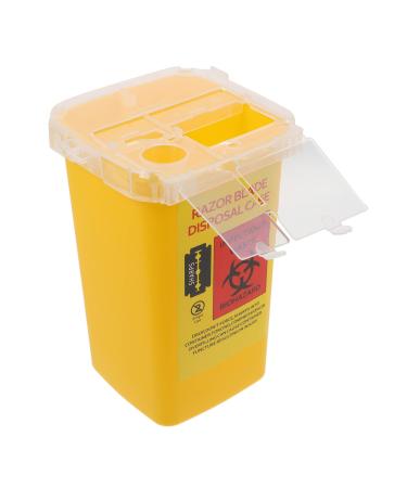 Beavorty donor 1 piece of mini plastic container Small plastic container Travel razor blade dispenser Auto-waste bin Squilling container Plastic box Storage container The needle tips yellow 15.4x9.5cm