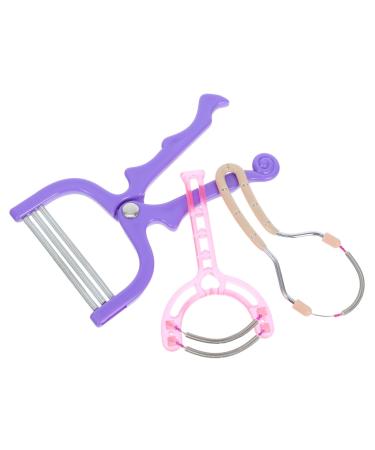 3pi ces pilateurs Faciaux Ressort Portables Acier Inoxydable Kit de Rasoirs pour liminer les Poils du Visage Outils de Beaut pour Front Joues Menton Couleur Al atoire