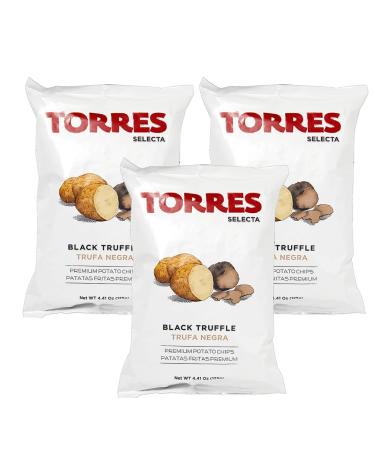 Torres Selecta Torres Selecta Trufa Negra Pack of 3 potato chips with black truffle 125g