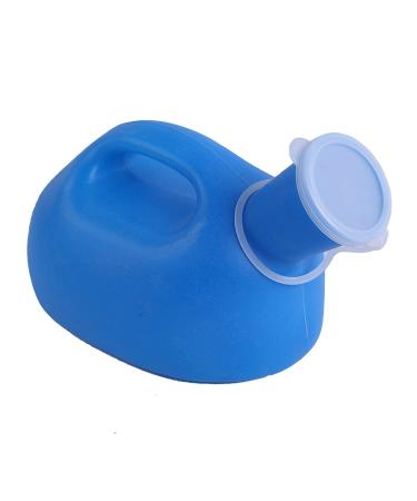 2000ML Male Urinal Portable Mens Potty Pee Bottle Collector Travel Toilet for Patients Older People(Blue) Happy