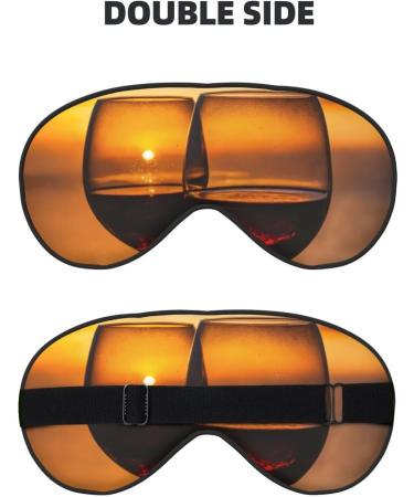Red Wine Print Sleep Eye Mask | Soft Eyeshade for Travel & Napping | Ideal for Women & Men - Buy Online on GoSupps.com