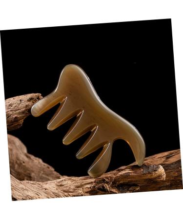 Gogogme Acupuncture Gua Sha Comb - Ox Horn Massage Tool for Body & Scalp Scrubs | International Shipping Available - Buy Online on GoSupps.com