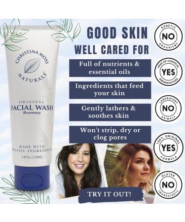 Hydrating Daily Face Wash for Women & Men - Gentle & Moisturizing for Sensitive Skin - Oil-Free Formula for Dry or Oily Skin - Lightly Foaming Cleanser for All Ages - Buy Online on GoSupps.com