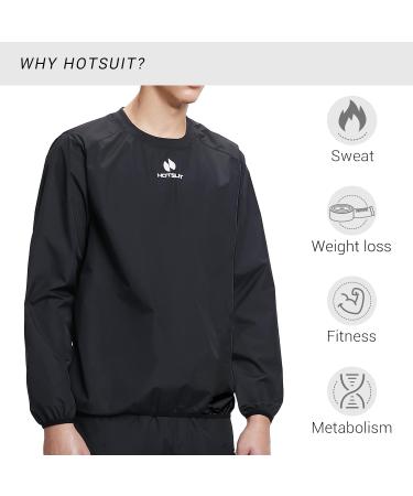 Hotsuit Sweat Jacket & Sauna Suit for Men - Anti-Rip Weight Loss Workout - Fabric Upgrade in Black Sizes up to 3XL - Buy Online on GoSupps.com