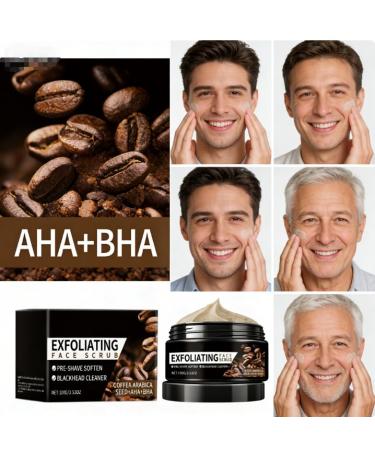 Coffee Facial Scrub for Men - Facial & Beard Cleansing Pore Refining Refreshing Comfortable & Deep Cleansing Paste - Buy Online on GoSupps.com