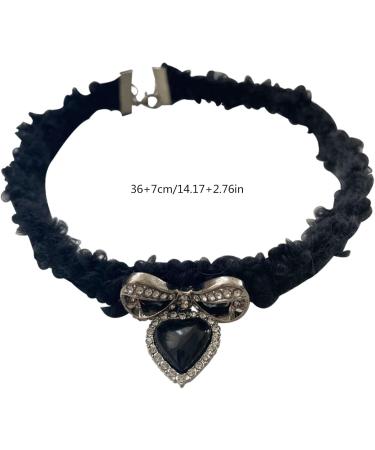 Oralgo Heart-Shaped Collarbone Chain Necklace - Fluffy Thread Choker Accessory for Girls - Buy Online on GoSupps.com