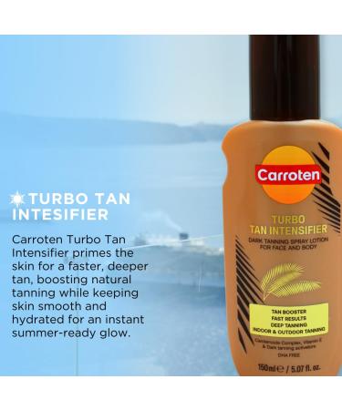 Carroten Turbo Tan Intensifier | Tanning Primer for Fast Long-lasting Results | Deep Tanning Spray Lotion for Face & Body | Quick-Drying, Lightweight Hydration | Made in Greece | 5 oz - Buy Online on GoSupps.com