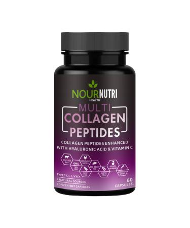Nour Nutri Health Multi Collagen Peptides Capsules 4 Natural Sources Types I II III V & X 60 Capsules
