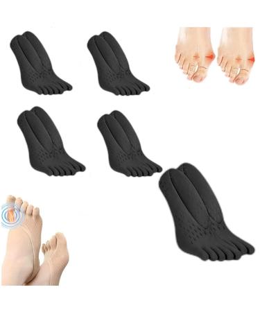 Orthoes Bunion Relief Socks - Projoint Antibunions Health Sock - Sofeet Anti-bunions Health Socks - Sock Align Toe Socks for Bunion (5pairs/Black)