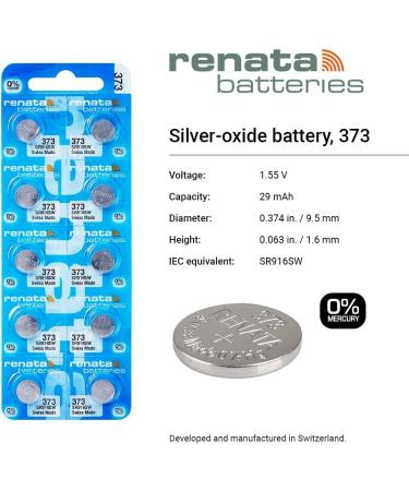 Buy #373 Renata Watch Batteries (2 Pcs) - Long-lasting Power for International Shipping - Buy Online on GoSupps.com