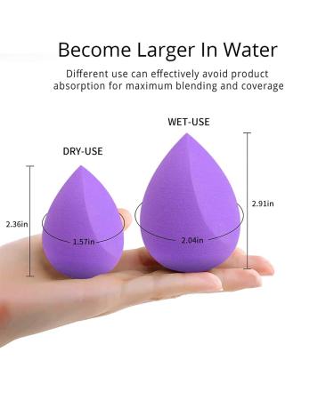 4 Colour Makeup Sponge Set - Professional Beauty Sponges for Flawless Makeup Application | Ideal for Liquid Foundation Powders & Creams - International Shipping Available - Buy Online on GoSupps.com