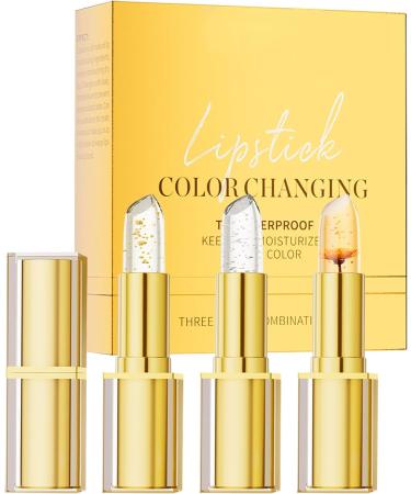 dewdat Color Changing Lipstick Color Changing Lip Gloss Set3 Pieces Smudge Resistant Long Lasting Moisturizing Lipstick for Women for Commuting Weddings Shopping and Travel - Buy Online on GoSupps.com