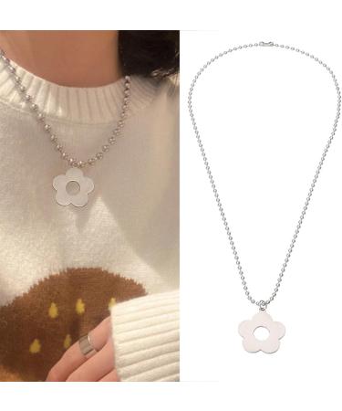 OralGos Trendy Flower Pendant with Pearl Collar Chain for Women | Elegant Jewelry & Accessories | International Shipping - Buy Online on GoSupps.com