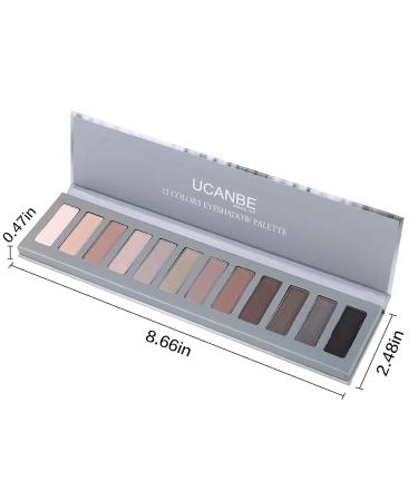 Ucanbe 12-Color Eyeshadow Palette with Brush - Waterproof Matte & Shimmer Makeup - High Color Rendering & Durable - International Shipping Available - Buy Online on GoSupps.com