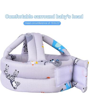 Baby Head Protector & Baby Knee Pads for Crawling Infant Safety Helmet & Walking Baby Helmet for Age 6-36 Months Grey Zoo(1+3) - Buy Online on GoSupps.com