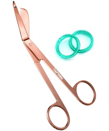 Aftren medical scissors EMT trauma scissors 5.5 inches surgical gap for nursing stainless steel association scissors for nurses (rose gold 5.5 inches) 5.5 inch rose gold