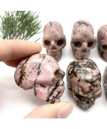 Natural Crystal Rough Natural Quartz Crystal Natural Pink Rhodonite Quartz Ghost Head Carved Crystal Handmade Crystal Home Ornaments Decoration Stones Home Office Decor - Buy Online on GoSupps.com