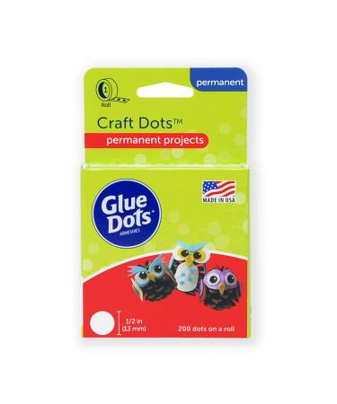 Glue Dots Craft Dots, Clear, Double-Sided, 1/2, Roll of 200 (08165E) Craft Dots Roll - Buy Online on GoSupps.com
