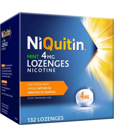 NiQuitin Mint 4 mg Lozenges - Effective Smoking Craving Relief - 100 Lozenges - Long-Lasting Effect - Reduce and Quit Smoking Aid