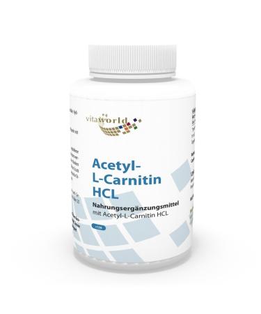 Vita World Acetyl L-carnitine 1000 mg Each Capsule 120 Capsules high Bioavailability Made in Germany