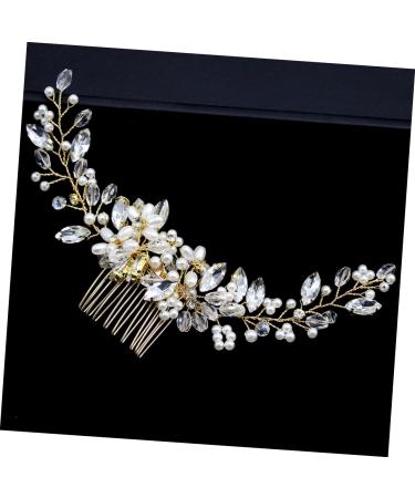 FRCOLOR Bridal Comb the Maid of Honour Bridesmaid Comb Rhinestone Headpiece Pearl Hairpin Tiara Wedding Headpiece Women Hairpin European and American Headpiece Accessories - Buy Online on GoSupps.com