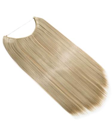 Silk-Co Honey Blonde & Bleach 50cm Hair Extensions - Smooth Invisible Cord Synthetic & Real Hair Blend for Women - Buy Online on GoSupps.com