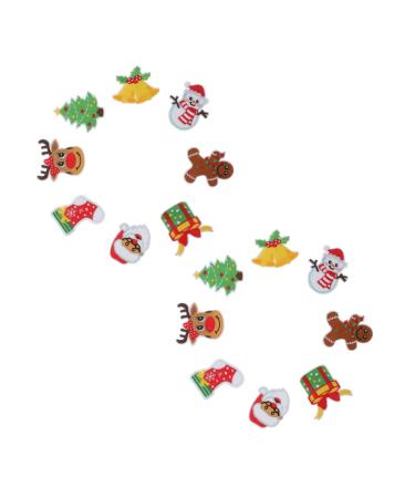COHEALI 32 Pcs Christmas Stickers Decals Sewing Patches Xmas Design Clothes Applique Accessories Cartoon
