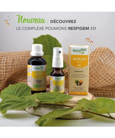 HerbalGem | Respigem Bio | Lung Complex | Hazel and Rosemary | 30ml - Buy Online on GoSupps.com